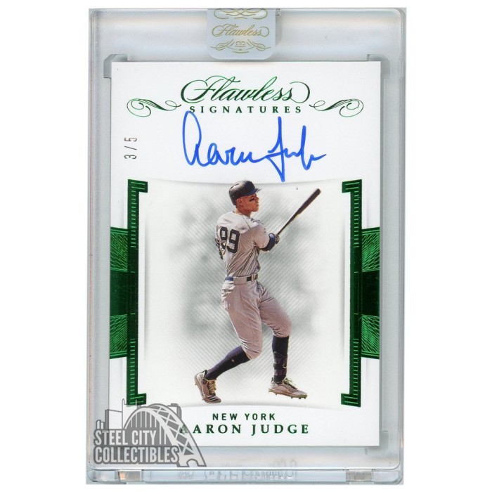 Aaron Judge 2018 Panini Flawless Baseball Signatures Sapphire Autograph  Card 5/7
