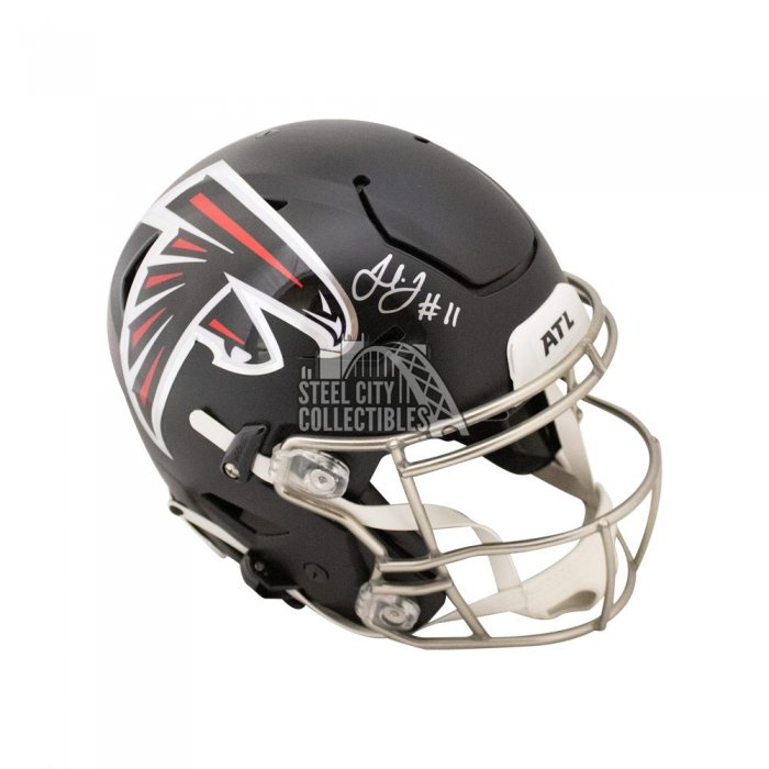 Julio Jones Autographed Atlanta Falcons Full Size Chrome Helmet