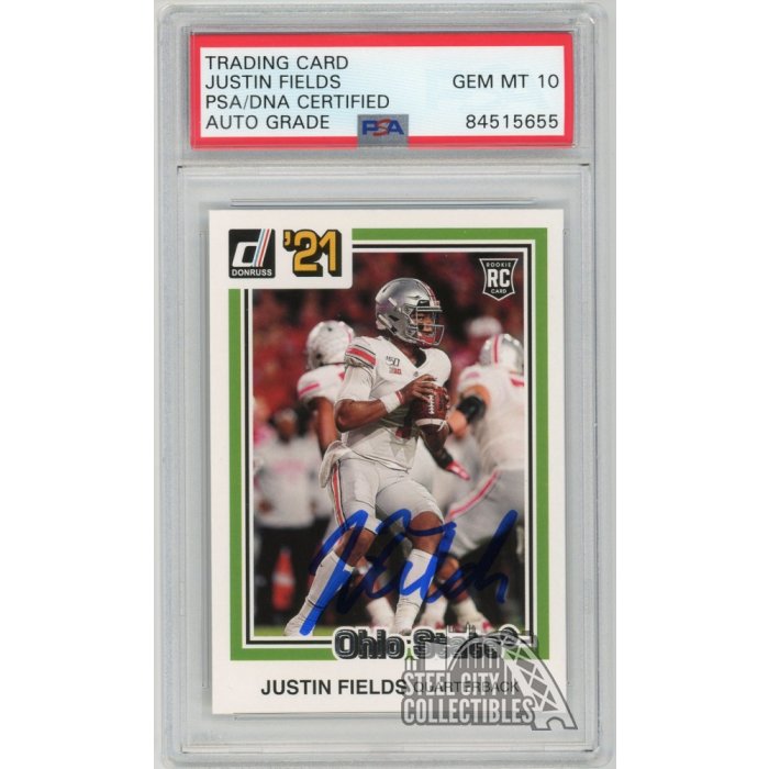 Justin Fields 2021 Select Silver Die Cut- PSA 10 - CardCzar : CardCzar