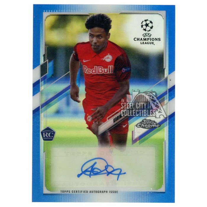 Karim Adeyemi 2020-21 Topps Chrome UEFA Champions League Blue Refractor  Autograph Rookie Card #CA-KA 131/150 | Steel City Collectibles