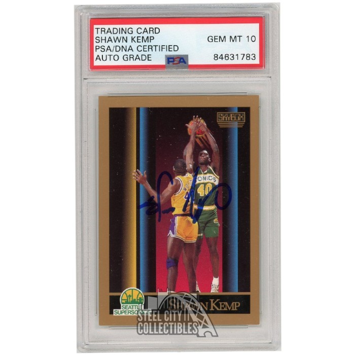 Shawn Kemp 199091 SkyBox Autograph Rookie Card 268 PSA/DNA 10 Steel City Collectibles