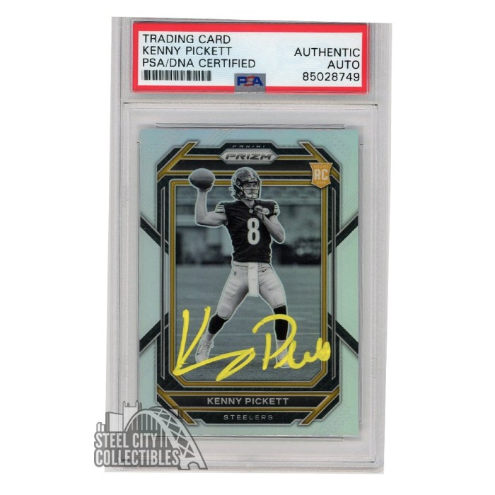 Kenny Pickett Autographed Signed 2022 Panini Prizm Autograph Rookie Card  #301 PSA/DNA (Yellow)