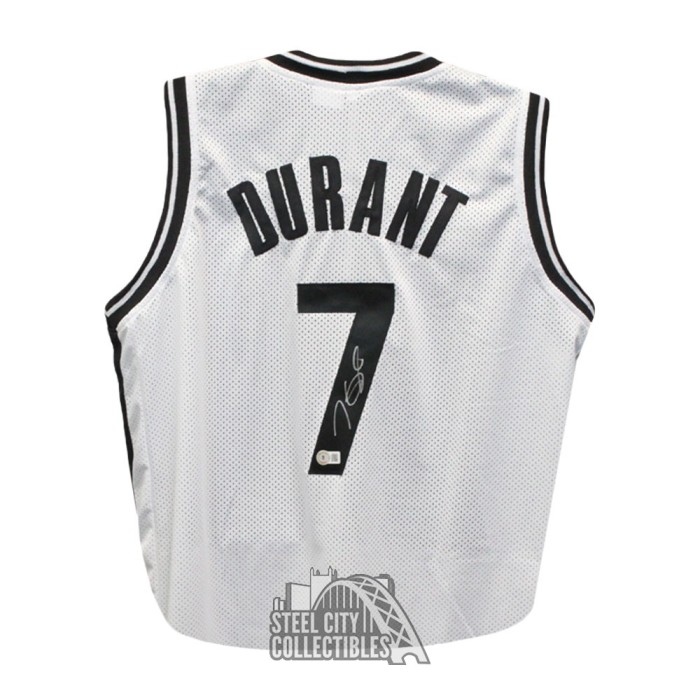 Kevin Durant Autographed Brooklyn Custom Black Basketball Jersey - BAS