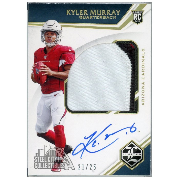 Kyler Murray 2019 Panini Limited Autograph Rookie Patch Card #141 21/25 ...