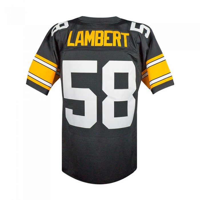 Jack Lambert Pittsburgh Steelers Autographed Black Mitchell & Ness