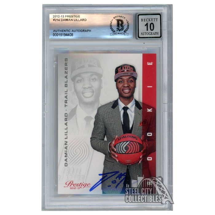 Damian Lillard 2012-13 Panini Prestige Autograph Rookie Card #214