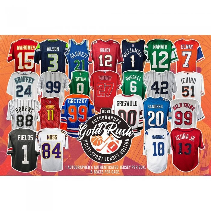 2022 Gold Rush Licensed Autographed Multi-Sport Jersey Series 2