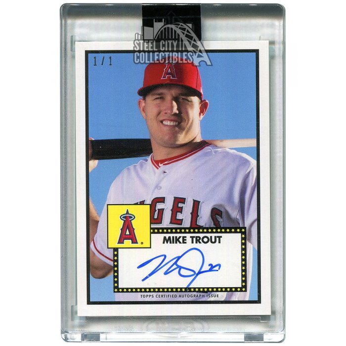 Mike Trout Signed Los Angeles Majestic White India