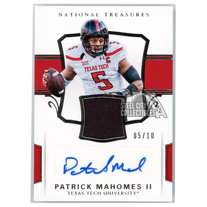 Patrick Mahomes II 2017 Panini National Treasures Collegiate