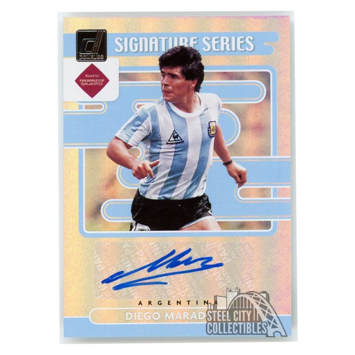 Diego Maradona 2021-22 Panini Donruss Signature Series Autograph Card # ...