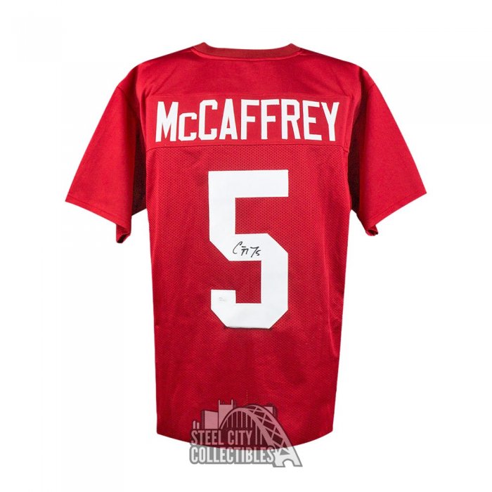 Christian McCaffrey Signed Panthers Jersey (JSA COA)