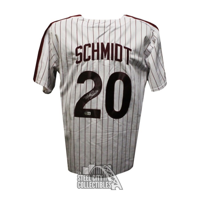 Autographed/Signed Mike Schmidt HOF 95 Philadelphia Pinstripe