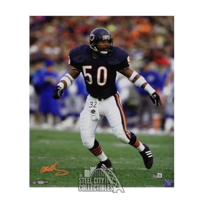 Mike Singletary signed autographed 16x20 photo! HOF 98- Chicago Bears -  Bend