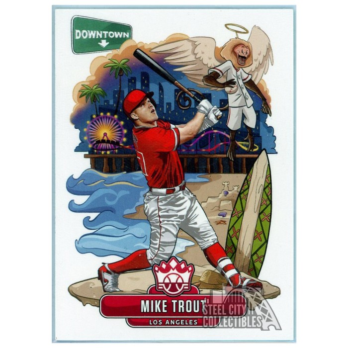 Mike Trout 2019 Panini Diamond Kings Downtown Baseball Card #D5