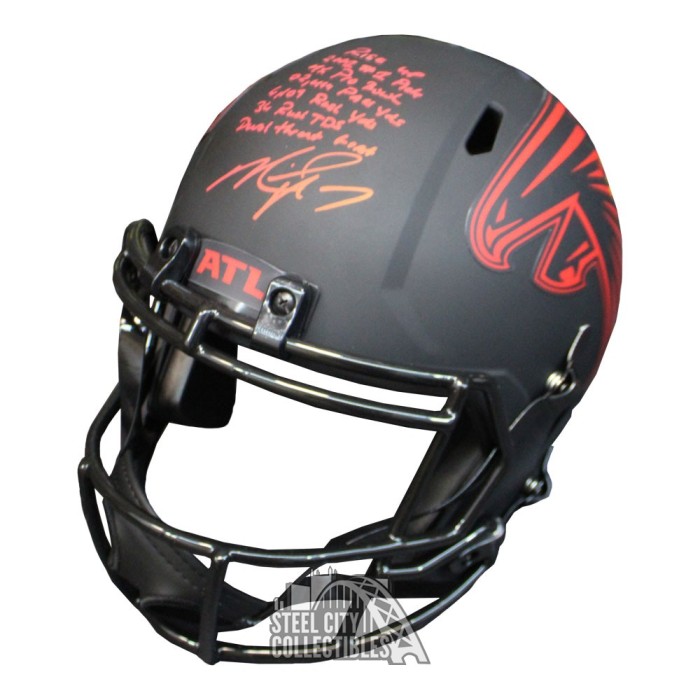 Michael Vick Signed White Atlanta Falcons Mini Speed Replica Eclipse Helmet JSA