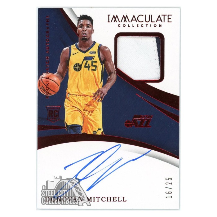 Donovan Mitchell 2017-18 Panini Immaculate Red Rookie Patch 