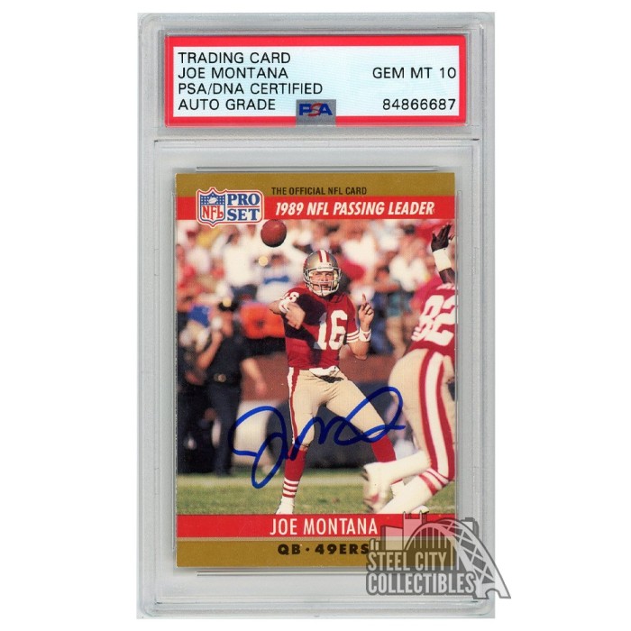 Joe Montana Autographed 1989 Pro Set #381 Card - BGS 10 Auto Grade – Fan  Cave