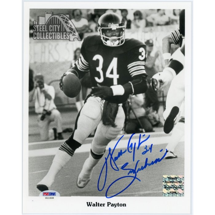 Walter Payton 'Sweetness' Autographed Chicago Bears 8x10 Photo