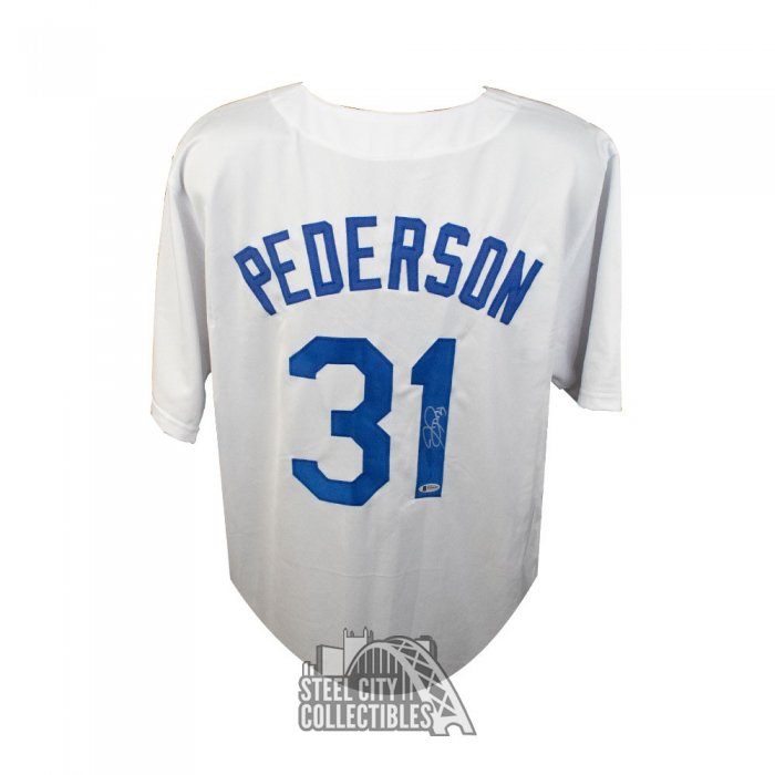 Joc Pederson Autographed Atlanta White Custom Baseball Jersey - BAS