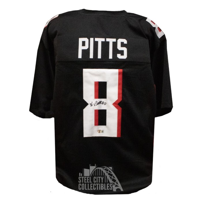 Kyle Pitts Autographed Atlanta Custom Black Football Jersey - BAS