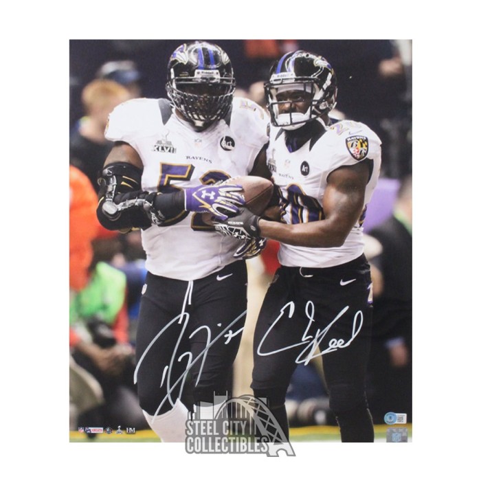 Ray Lewis Autographed Baltimore Ravens 16x20 Photo - BAS COA (Purple Jersey)