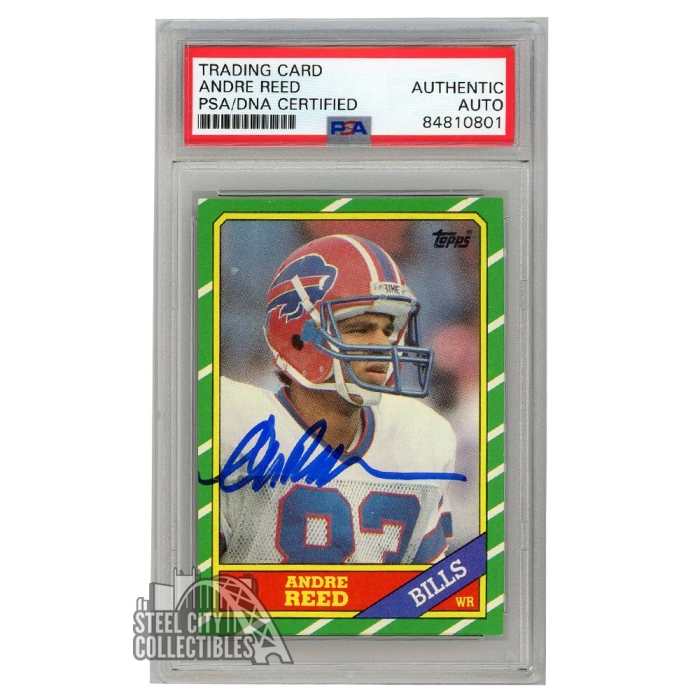 Andre Reed 1986 Topps Autograph Rookie Card #388 PSA/DNA