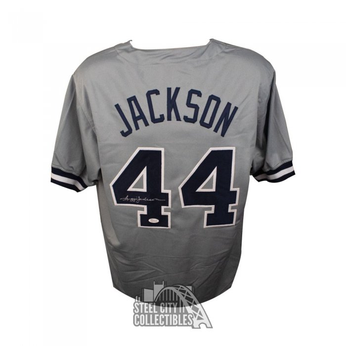 Reggie Jackson Autographed Signed Custom New York Yankees Gray JERSEY JSA