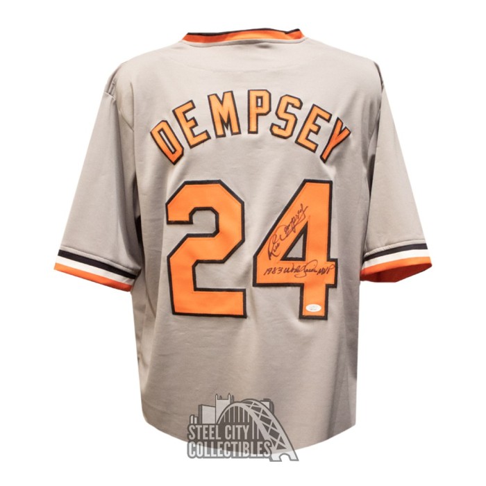 Rick Dempsey Autographed Baltimore Custom White Baseball Jersey - JSA (WS  MVP 83)