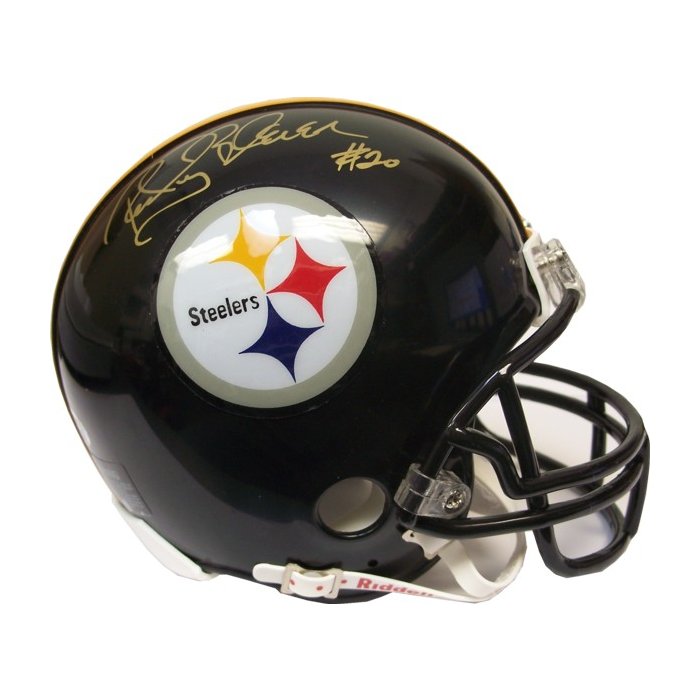 Rocky Bleier Autographed Steelers Black Mini Helmet - JSA COA