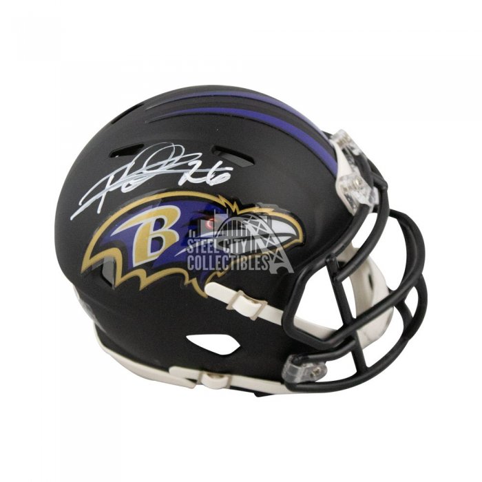 ROD WOODSON Pittsburgh Steelers signed Flat Black mini helmet HOF