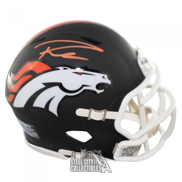 Peyton Manning Denver Broncos Autographed Riddell Lunar Eclipse Alternate  Speed Mini Helmet