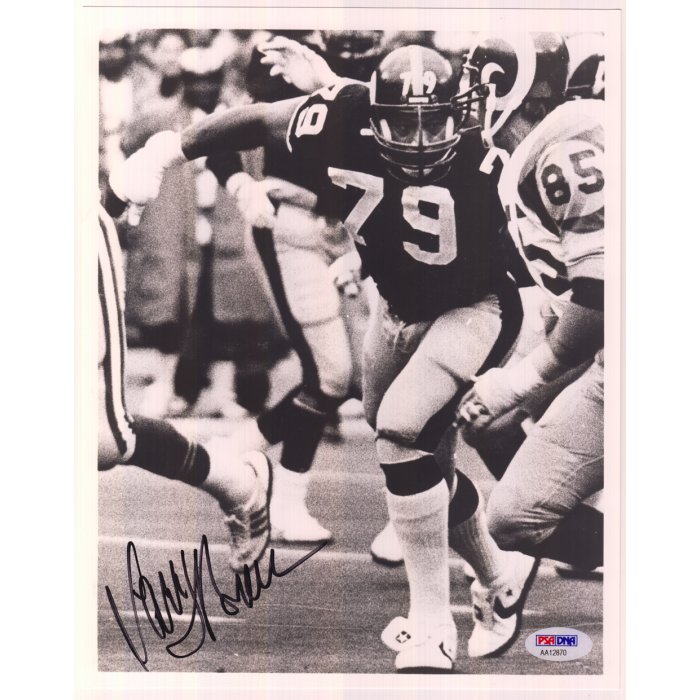 Larry Brown Autographed Dallas Cowboys 8x10 Photo (Black Ink) - BAS COA