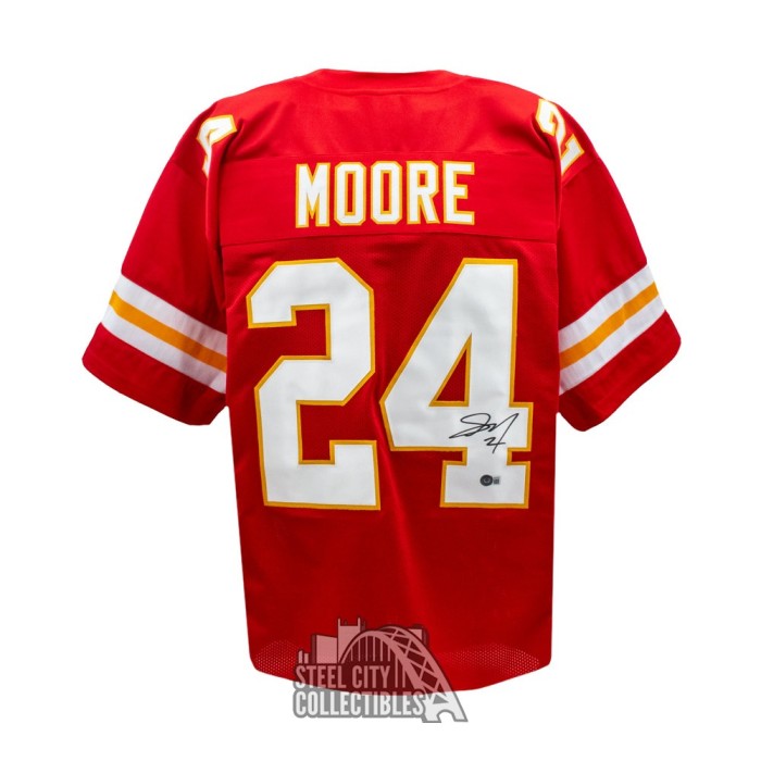 Skyy Moore Autographed Kansas City Custom White Football Jersey - BAS