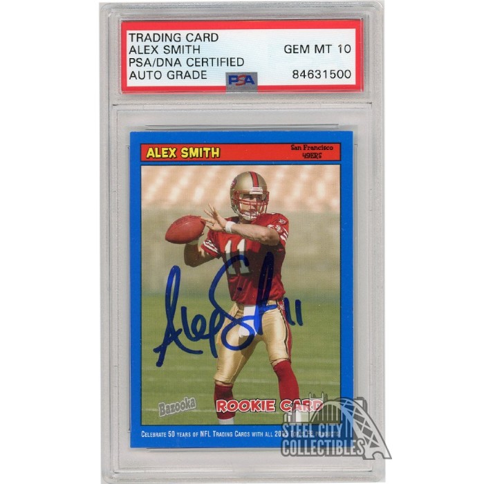 Alex Smith Autographed Football Sports Trading Cards for sale