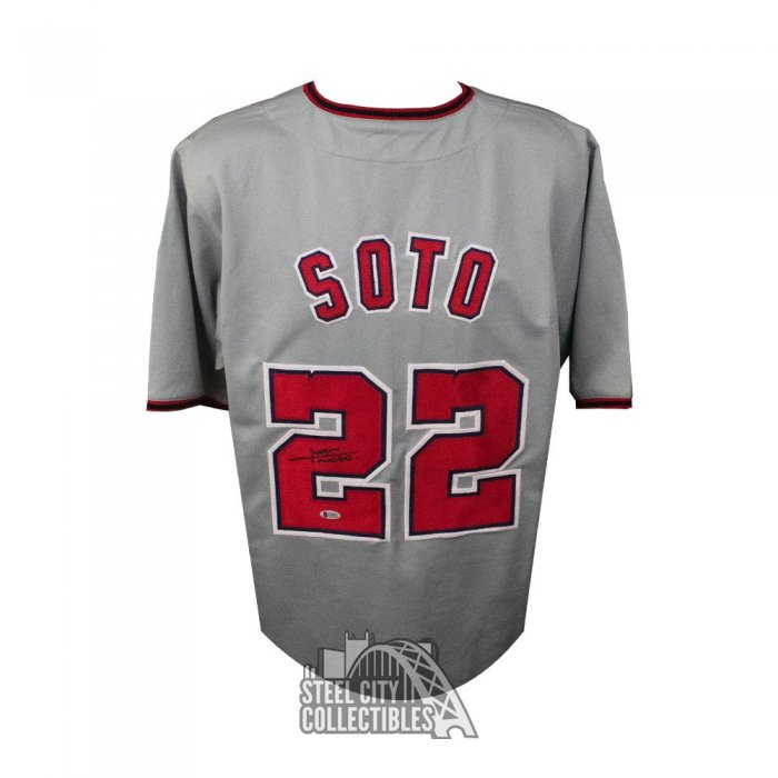 Juan Soto Autographed Washington Custom Gray Baseball Jersey - BAS