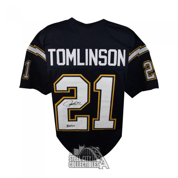 LaDAINIAN TOMLINSON AUTOGRAPHED SAN DIEGO CHARGERS JERSEY JSA