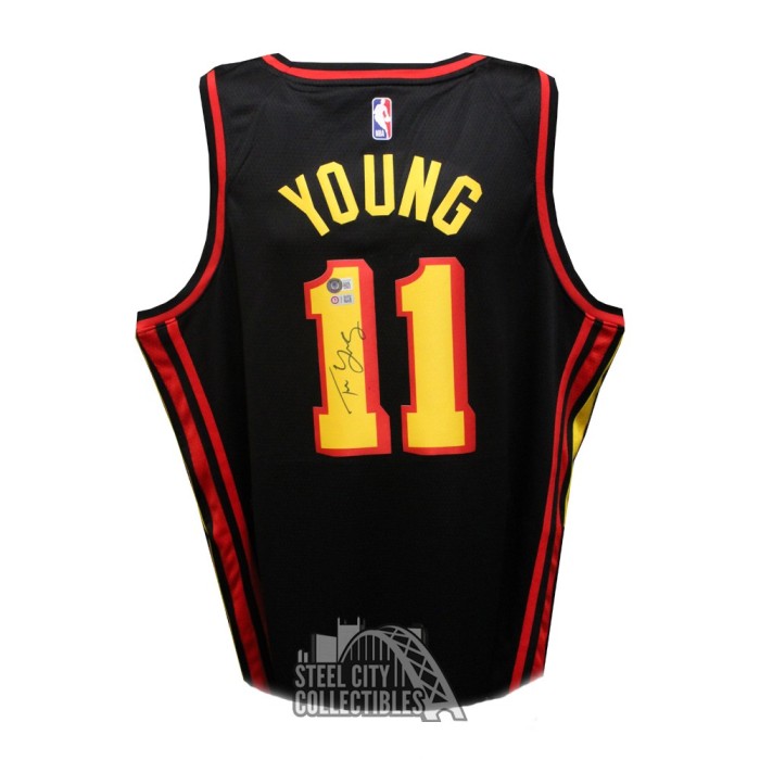 Trae Young Autographed Atlanta Red Swingman Basketball Jersey