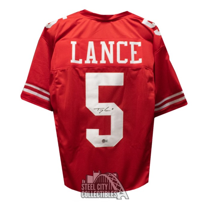 Trey Lance Autographed San Francisco Custom White Football Jersey - BAS