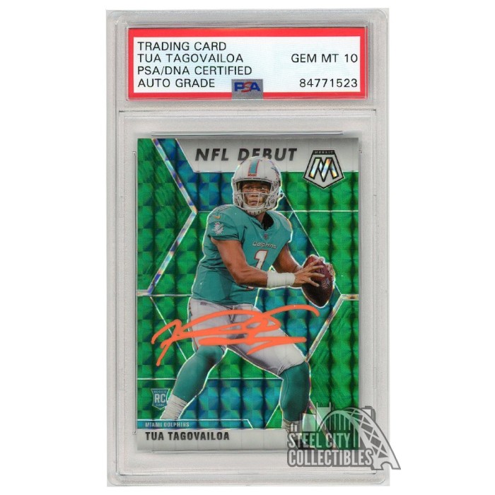 Tua Tagovailoa 2020 Panini Mosaic Orange Reactive Nfl Debut Rc #262