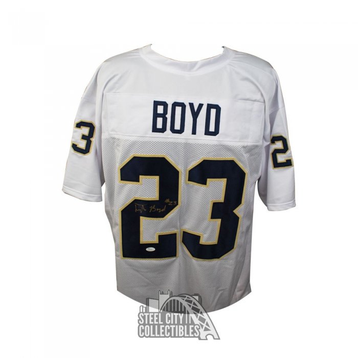 Tyler Boyd Autographed Pitt Custom White Football Jersey - JSA COA ...