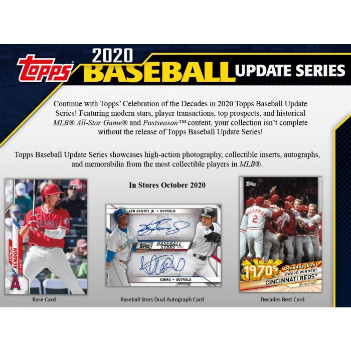2020 Topps Update Baseball Fat Pack 108 Pack Case | Steel City Collectibles