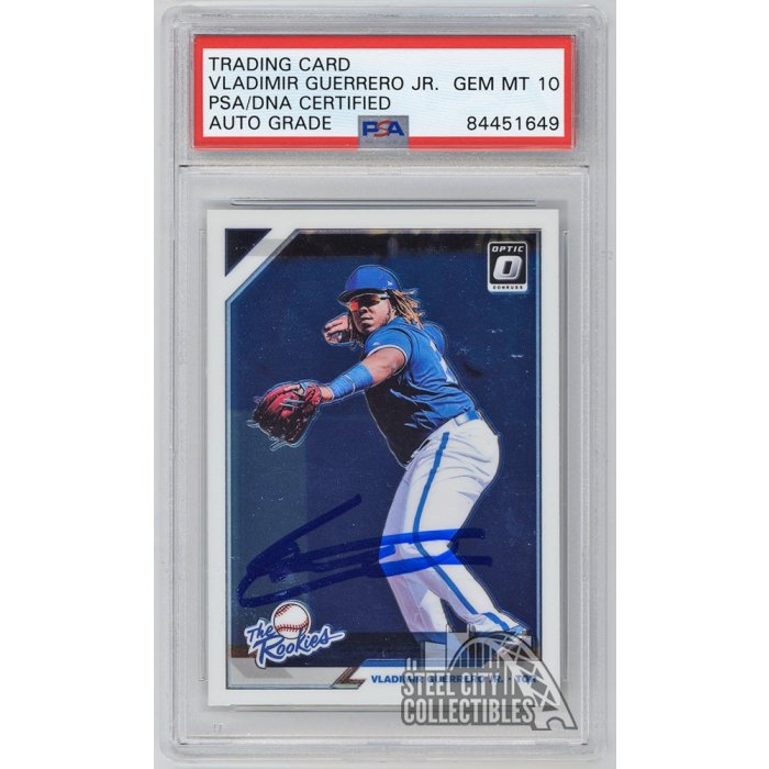 Vladimir Guerrero Jr 2019 Panini Donruss Optic RC Autograph Graded 10 ...