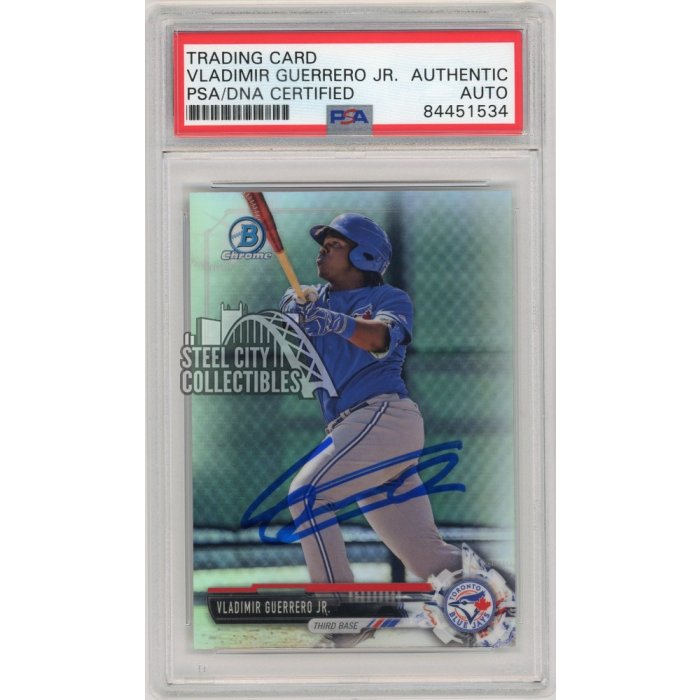 Vladimir Guerrero Jr 2017 Bowman Draft Chrome Refractor Autographed ...