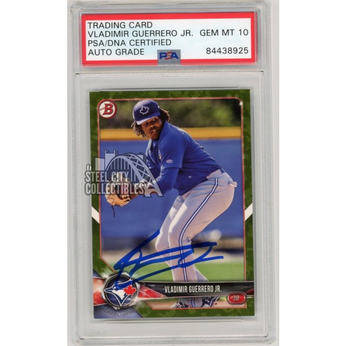 Vladimir Guerrero Jr 2018 Bowman Camo Autographed Card #BP150- PSA/DNA ...