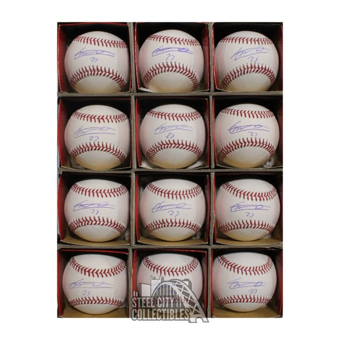 Vladimir Guerrero Jr Autographed Toronto 16x20 Baseball Photo - JSA (Black  Background Light Blue Jersey)
