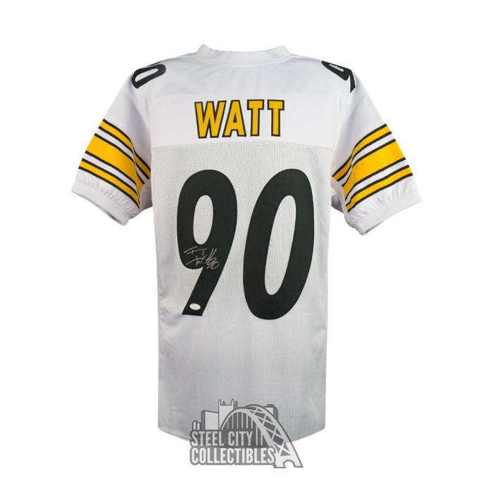 TJ Watt Autographed Pittsburgh Custom Black Football Jersey JSA COA (B)