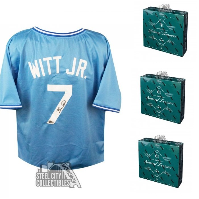 2021 Panini National Treasures Baseball Hobby 2-Box Random Serial # Group  Break - Prize - Bobby Witt Jr Autographed Kansas City Royals Custom  Baseball Jersey - BAS #2 - Tyler