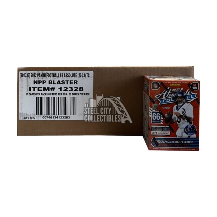 2022 Panini Absolute Football Trading Card Blaster Box (66 Cards)