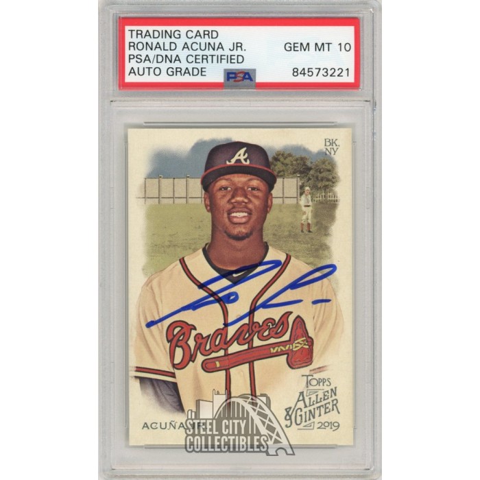 Ronald Acuna Jr 2019 Topps Allen & Ginter Autograph Card #25 PSA/DNA 10