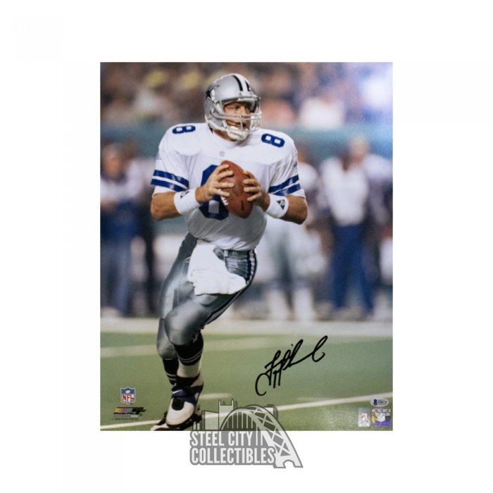 Troy Aikman Autographed Dallas Cowboys 16x20 Photo - BAS COA